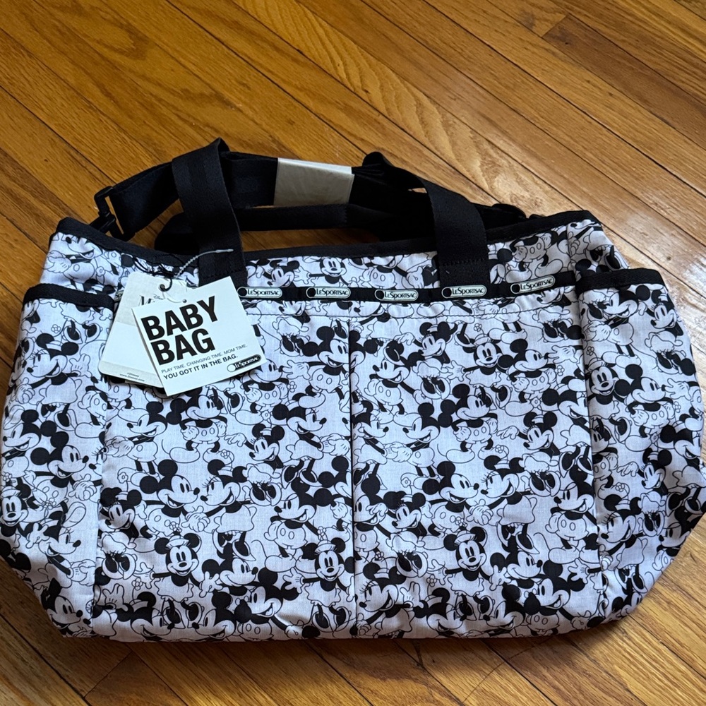 Disney Black and White Mickey Mouse Diaper Bag